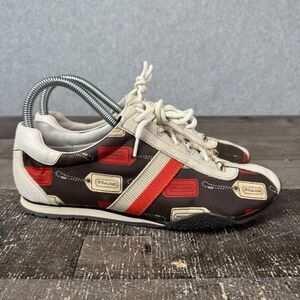 Vintage Coach Kate Womens Size 7.5 Multicolor Sneakers Shoes Colorblock Lace Up